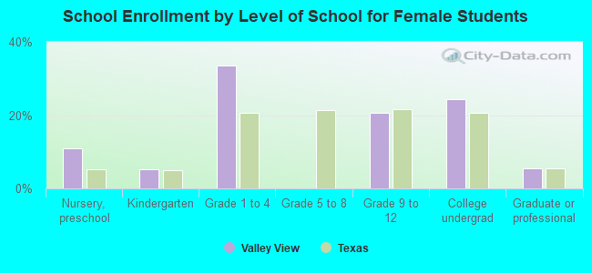 School Enrollment by Level of School for Female Students