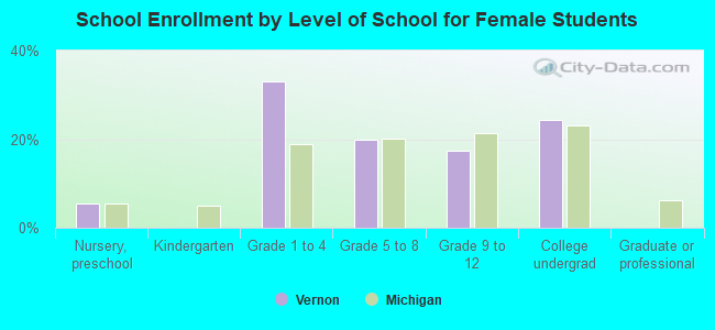 School Enrollment by Level of School for Female Students