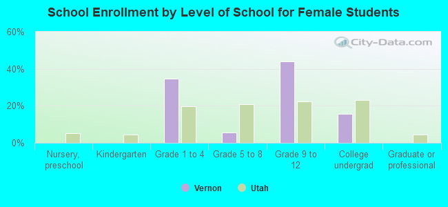 School Enrollment by Level of School for Female Students