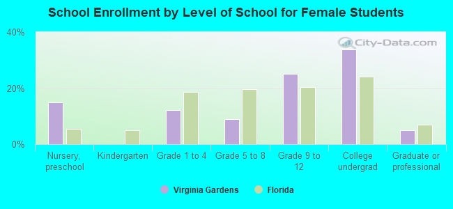 School Enrollment by Level of School for Female Students