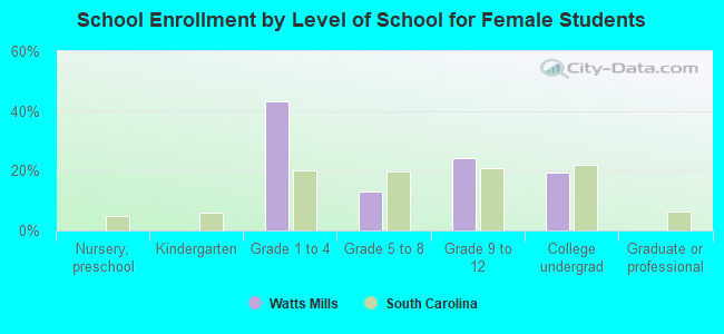 School Enrollment by Level of School for Female Students