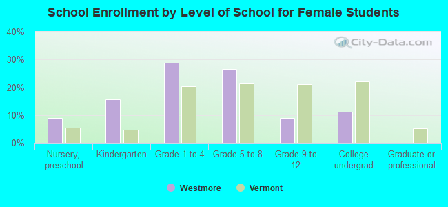 School Enrollment by Level of School for Female Students