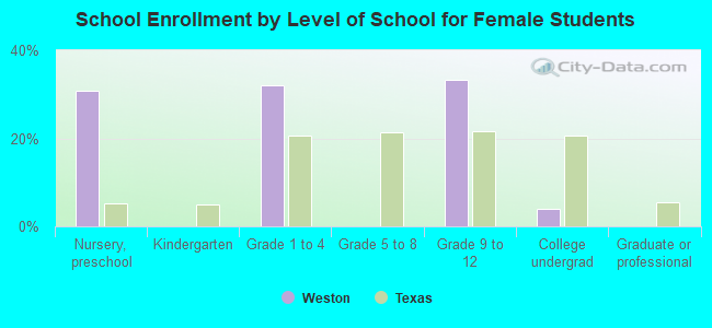 School Enrollment by Level of School for Female Students