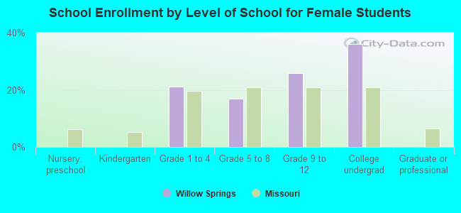 School Enrollment by Level of School for Female Students