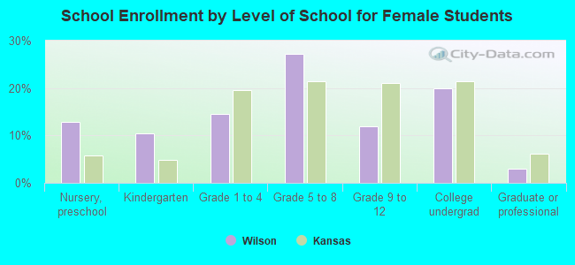 School Enrollment by Level of School for Female Students