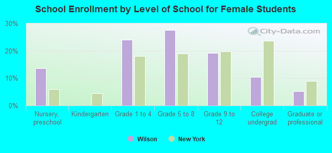 School Enrollment by Level of School for Female Students