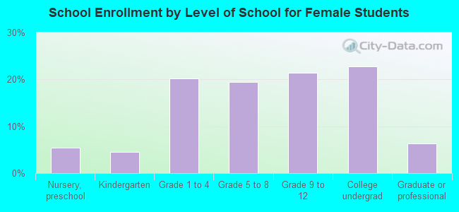 School Enrollment by Level of School for Female Students