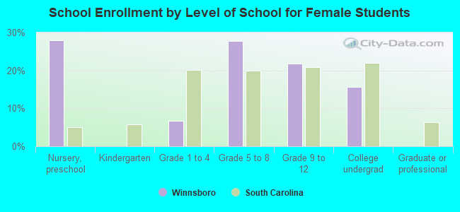 School Enrollment by Level of School for Female Students