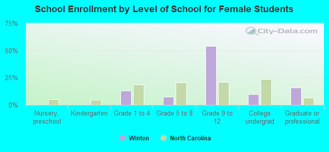 School Enrollment by Level of School for Female Students