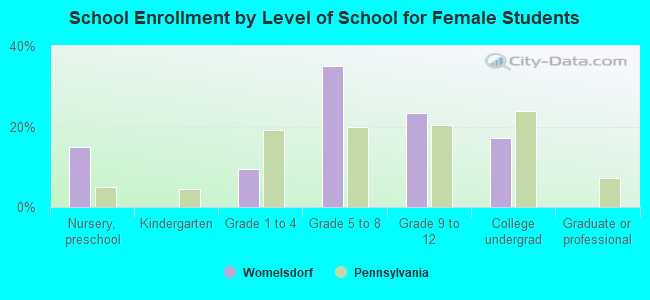 School Enrollment by Level of School for Female Students