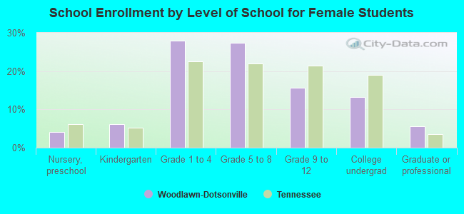 School Enrollment by Level of School for Female Students