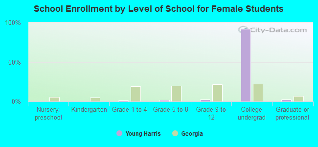 School Enrollment by Level of School for Female Students