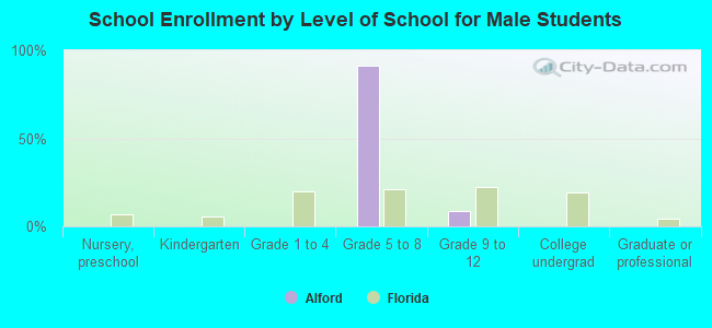 School Enrollment by Level of School for Male Students