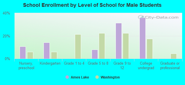 School Enrollment by Level of School for Male Students