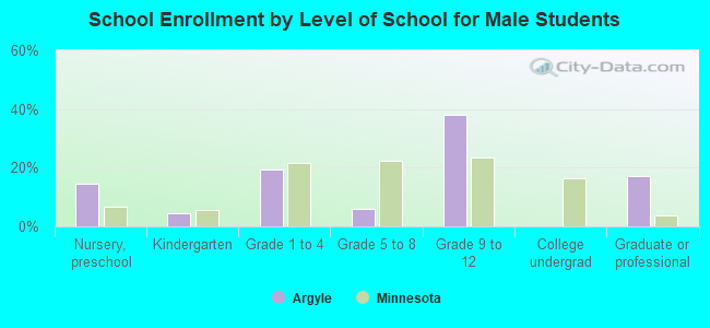 School Enrollment by Level of School for Male Students