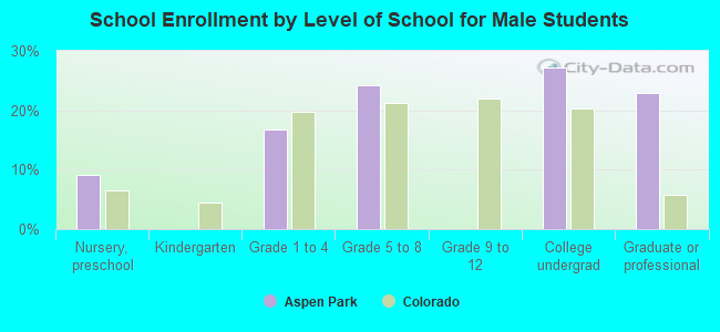 School Enrollment by Level of School for Male Students