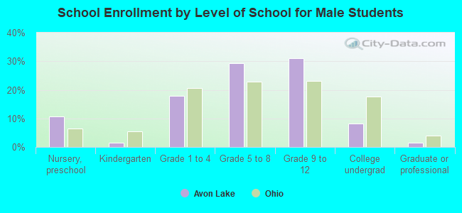 School Enrollment by Level of School for Male Students