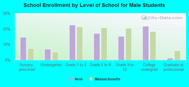 School Enrollment by Level of School for Male Students