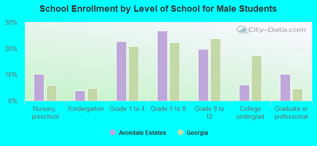 School Enrollment by Level of School for Male Students