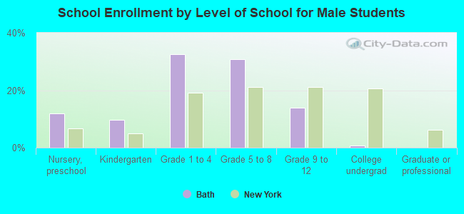 School Enrollment by Level of School for Male Students