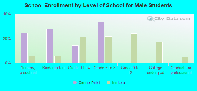 School Enrollment by Level of School for Male Students