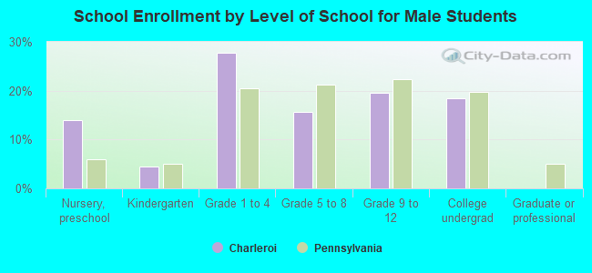 School Enrollment by Level of School for Male Students