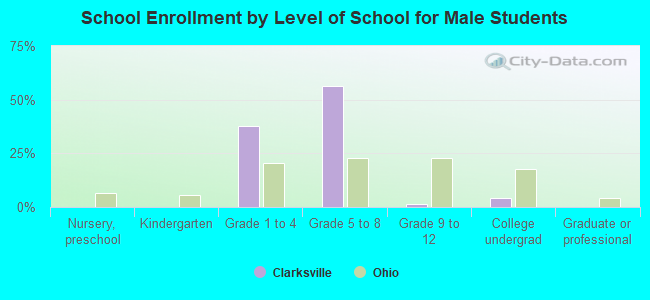 School Enrollment by Level of School for Male Students