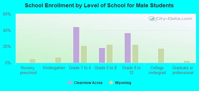 School Enrollment by Level of School for Male Students