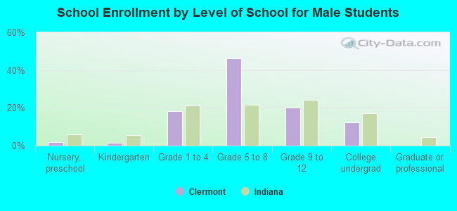 School Enrollment by Level of School for Male Students