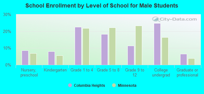 School Enrollment by Level of School for Male Students