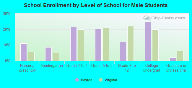 School Enrollment by Level of School for Male Students