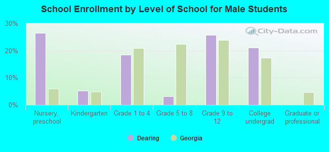 School Enrollment by Level of School for Male Students