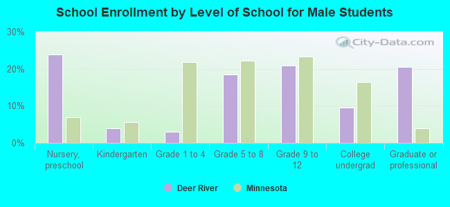 School Enrollment by Level of School for Male Students