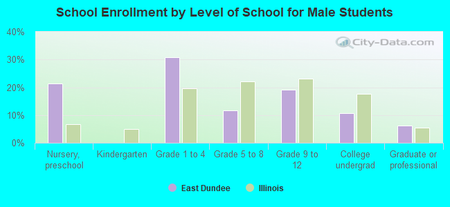 School Enrollment by Level of School for Male Students