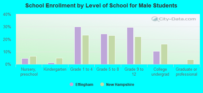 School Enrollment by Level of School for Male Students