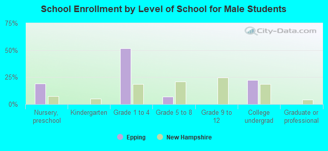 School Enrollment by Level of School for Male Students