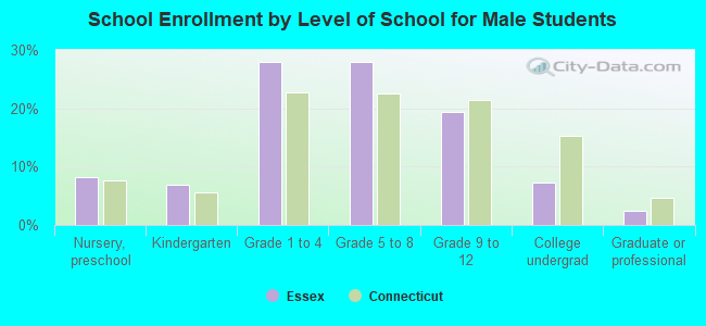 School Enrollment by Level of School for Male Students