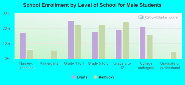 School Enrollment by Level of School for Male Students