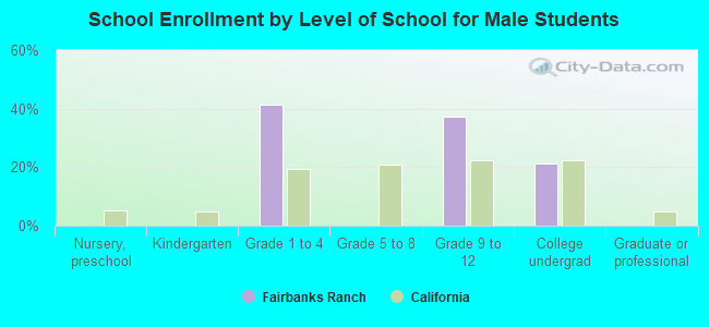 School Enrollment by Level of School for Male Students