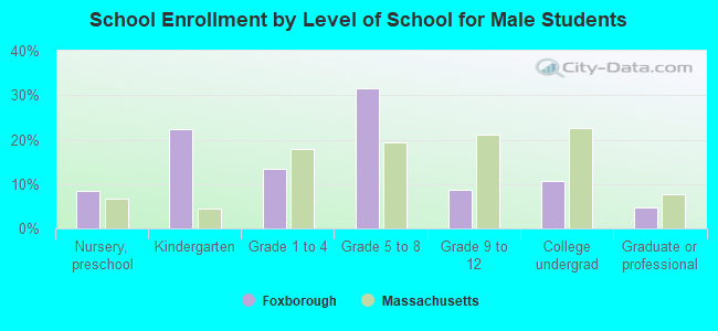 School Enrollment by Level of School for Male Students