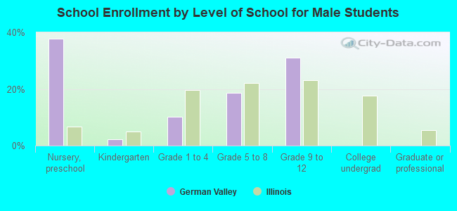 School Enrollment by Level of School for Male Students