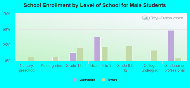 School Enrollment by Level of School for Male Students