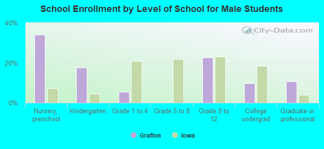 School Enrollment by Level of School for Male Students