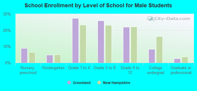 School Enrollment by Level of School for Male Students