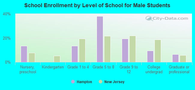 School Enrollment by Level of School for Male Students