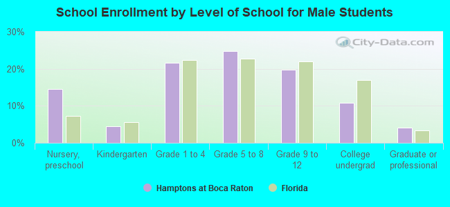 School Enrollment by Level of School for Male Students