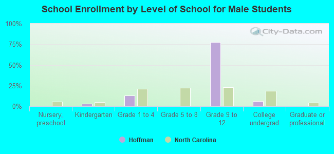 School Enrollment by Level of School for Male Students