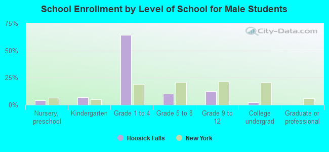 School Enrollment by Level of School for Male Students