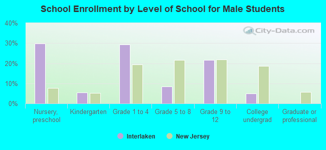 School Enrollment by Level of School for Male Students