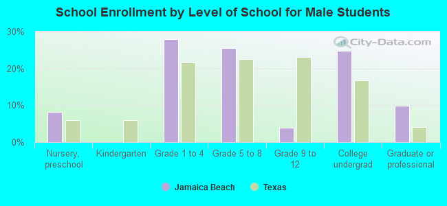 School Enrollment by Level of School for Male Students